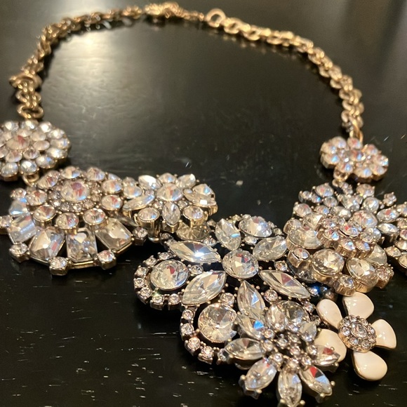 J Crew Flower Lattice Necklace with bag - Picture 2 of 7